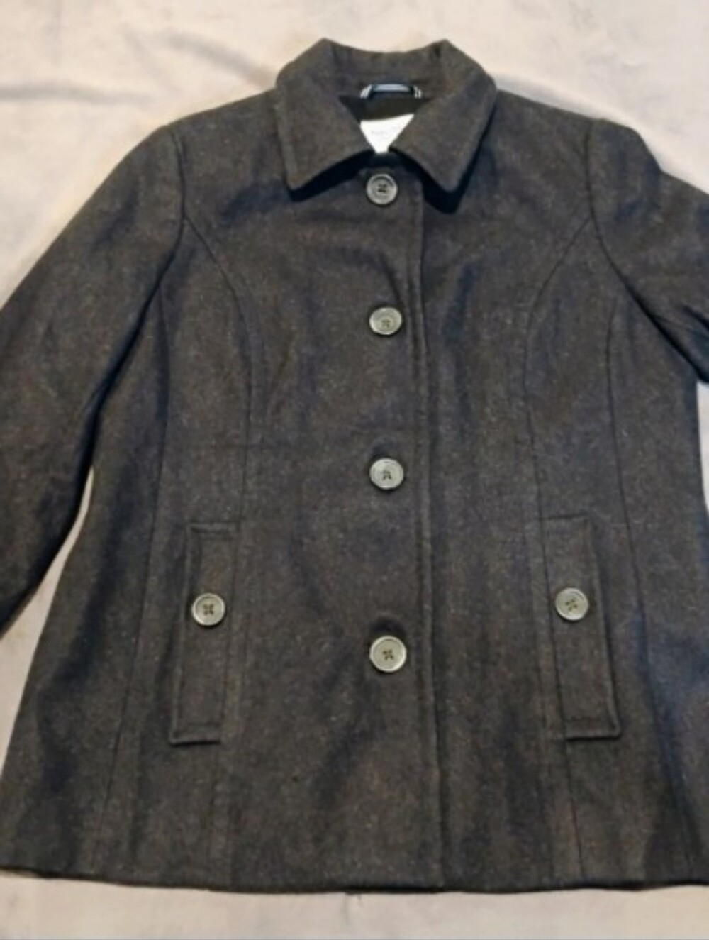 Nautica Wool Blend Single Breasted Peacoat Jacket Coat Size - L